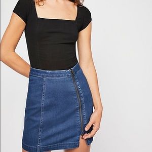 NEW free people side zip skirt